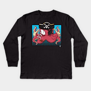 Octopus Pirate Kids Long Sleeve T-Shirt